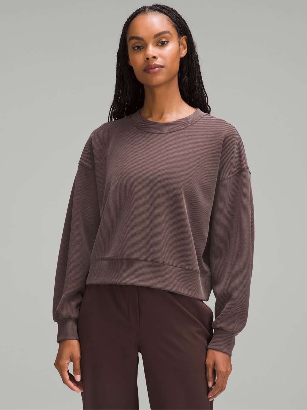 Lululemon Ribbed Softstreme Perfectly Oversized Cropped Crew